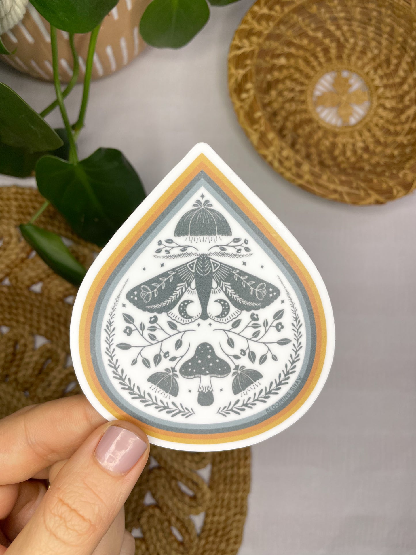 Forest Moth Teardrop, 3" x 3.47"