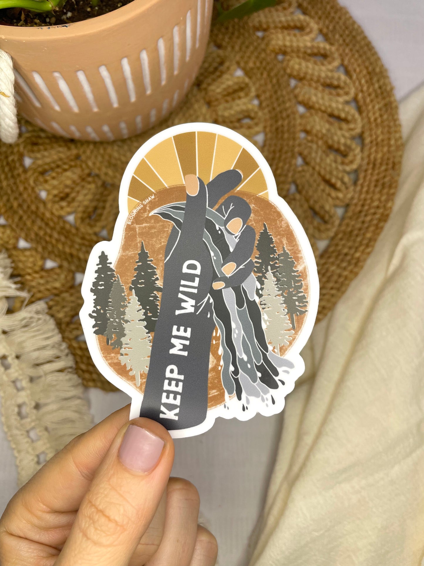 "Keep Me Wild" Nature Scene, 2.8" x 3.69"