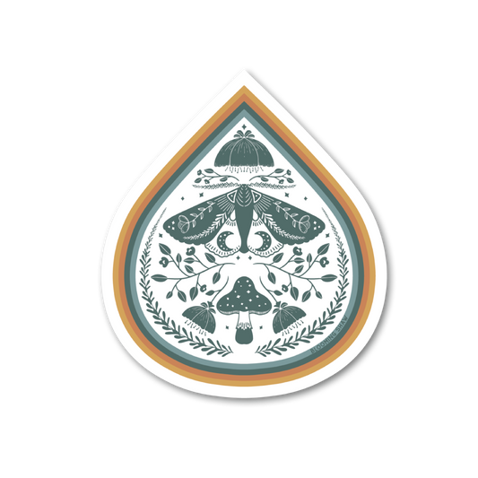 Forest Moth Teardrop, 3" x 3.47"