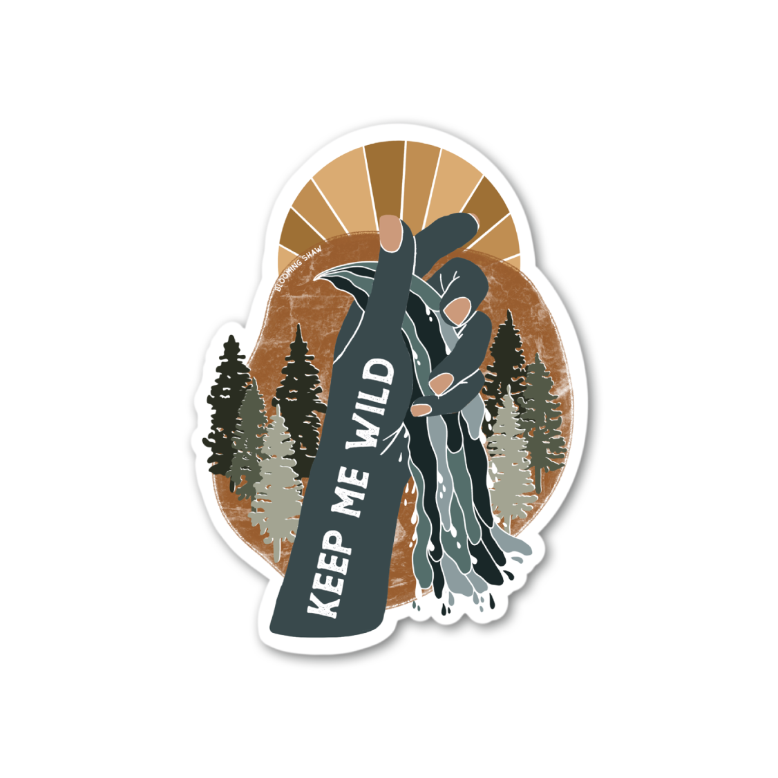 "Keep Me Wild" Nature Scene, 2.8" x 3.69"